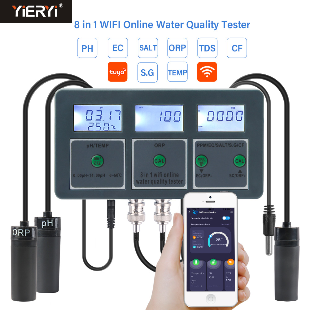 WiFi Tuya akıllı PH ölçer veri - Marine Aquarium Par Meter incelemesi ve fiyatı