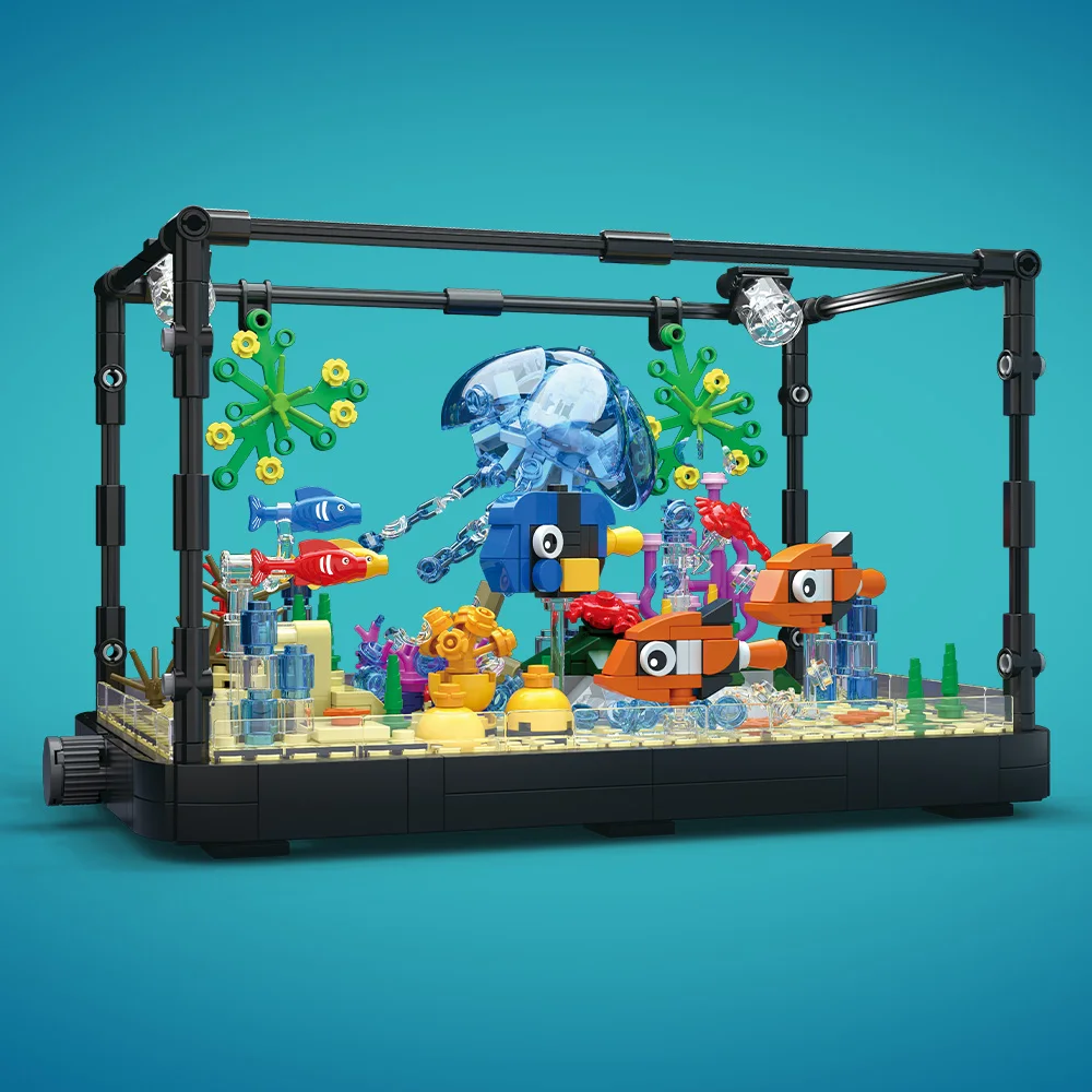 Işıklı Balık Tankı Yapım Blokl - Marine Aquarium Home incelemesi ve fiyatı